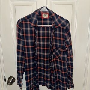 Navy and Red Plaid Flannel
